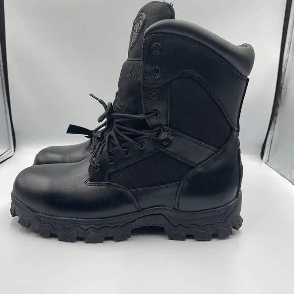 ROCKY ALPHA FORCE ZIPPER WATERPROOF PUBLIC SERVICE‎ BOOTS BLACK NEW - Picture 7 of 14